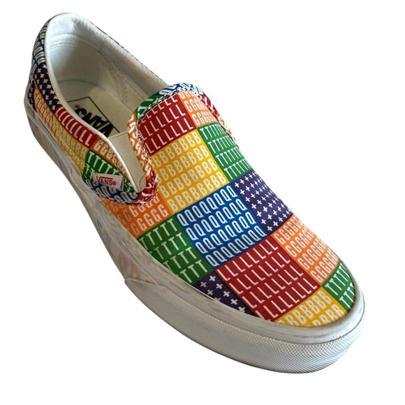 Vans Classic Slip On Pride Rainbow Skate Unisex Casual Sneaker Shoes  M8 - W 9.5 - Picture 1 of 12